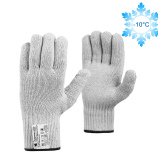 Двойные хлопчатобумажные перчатки (70% ХБ + 30% полиэфир) 7.5 класс, по ГОСТу с маркировкой, белые